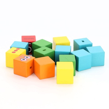 Vzdelávacie zdroje Numberblocks Drevené kocky, 15 viacfarebných kociek, Stavajte postavičky od
