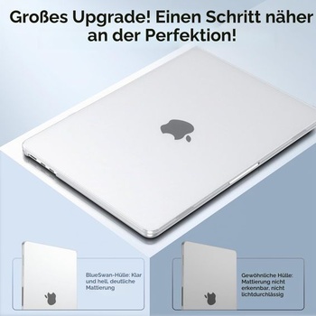 Puzdro BlueSwan pre MacBook Air 15 palcov 2026-2022 M5-M2, priehľadné matné priesvitné MacBook Air 15