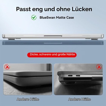 Puzdro BlueSwan pre MacBook Air 15 palcov 2026-2022 M5-M2, priehľadné matné priesvitné MacBook Air 15