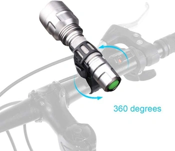 Univerzální držák na svítilnu Keenso na kolo, nastavitelný, otočný o 360 stupňů, držák na