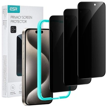 Ochranné tvrzené sklo ESR pro iPhone 15 Pro, 3 kusy,…