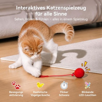 Interaktívna elektrická hračka pre mačky Cheerble - Wicked Ball MiniTail
