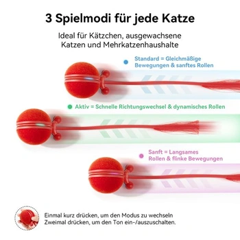 Interaktivní elektrická hračka pro kočky Cheerble - Wicked Ball MiniTail
