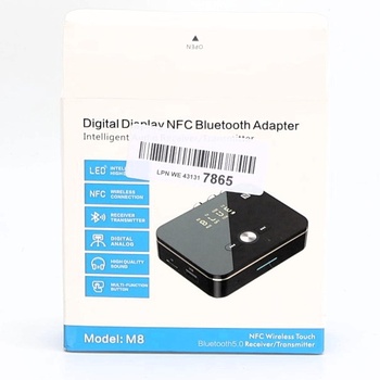 VOANZO Bluetooth adaptér 2 v 1 Bluetooth 5.0 vysílač + přenosný a dobíjecí Bluetooth přijímač Šest
