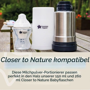 Dávkovač mliečneho prášku Tommee Tippee, nádobky na detské mlieko v prášku, balenie 6 kusov, pojme osem