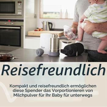 Dávkovač mléčného prášku Tommee Tippee, nádobky na dětské mléko v prášku, balení 6 kusů, pojme osm