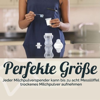 Dávkovač mléčného prášku Tommee Tippee, nádobky na dětské mléko v prášku, balení 6 kusů, pojme osm