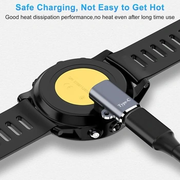 Adaptér na nabíjení hodinek (2 ks), nabíjecí adaptér Seminer USB-C Type-C (samice-samec) s