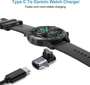 Adaptér na nabíjení hodinek (2 ks), nabíjecí adaptér Seminer USB-C Type-C (samice-samec) s