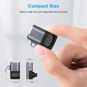 Adaptér na nabíjení hodinek (2 ks), nabíjecí adaptér Seminer USB-C Type-C (samice-samec) s