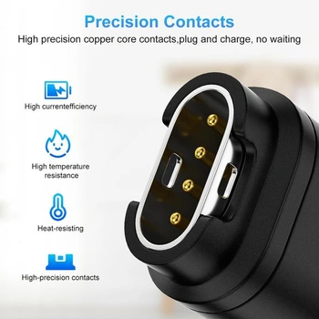 Adaptér na nabíjení hodinek (2 ks), nabíjecí adaptér Seminer USB-C Type-C (samice-samec) s