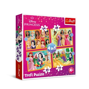 Trefl - Puzzle od 35 do 70 dílků, 4 v 1: Pohádky Disney,…