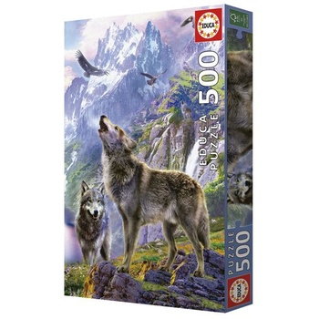 Educa - 500dielne puzzle pre dospelých | Vlci v horách, 500dielne puzzle pre dospelých a deti od 11 rokov,