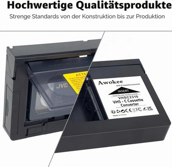 Kazetový adaptér VHS-C kompatibilní s videokamerami JVC a VHS-C, kazetový konvertor Panasonic (není