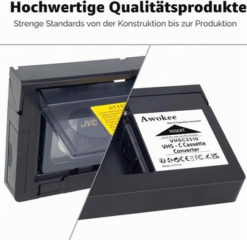 Kazetový adaptér VHS-C kompatibilný s videokamerami JVC a VHS-C, kazetový konvertor Panasonic (nie je