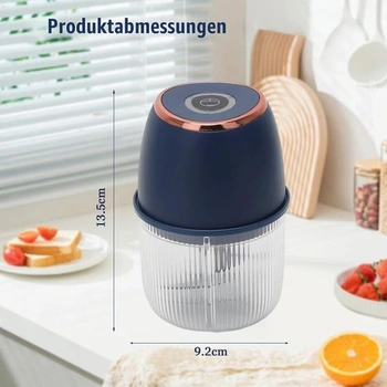 Elektrický kuchyňský sekáček Yuragim, přenosný sekáček na cibuli 350 ml, mini sekáček, dobíjecí