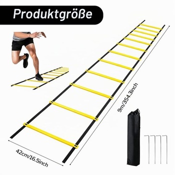 Tréningový rebrík, koordinačný rebrík, 9m koordinačný rebrík, futbalové tréningové vybavenie s