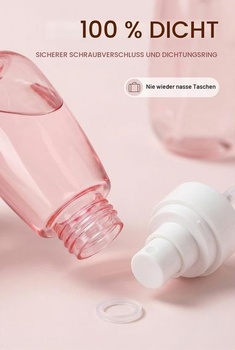 Malá znovu naplniteľná rozprašovačová fľaštička, vlasová kozmetika (Priehľadná+Modrá+Ružová, 100ml*3)