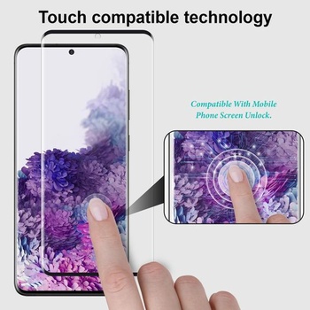 [2 kusy] Ochranné tvrdené sklo pre Samsung Galaxy S20 Plus, vysoká kvalita, 3D zakrivenie, plné