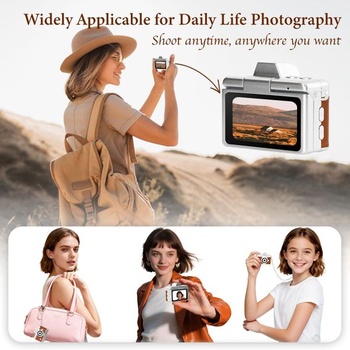 Retro mini digitálny fotoaparát, 1,3-palcový mini fotoaparát na kľúčenku s bleskom, fotoaparát s