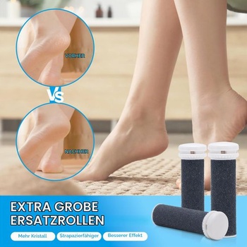 5 náhradných valčekov Micro Pedi, odstraňovač stvrdnutej kože pre Emjoi, extra hrubý minerálny hladký
