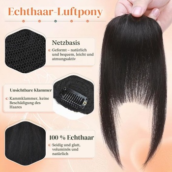 Benehair Clip-in ofina z pravých ľudských vlasov, príčesok s francúzskou ofinou pre ženy, denný