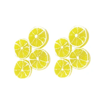 Sponky do vlasů se dvěma plátky citronu, citronové sponky…