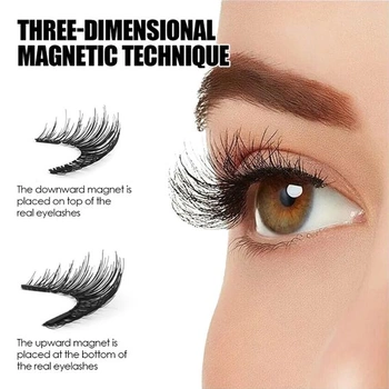 Magnetické riasy, 8 párov magnetických rias, sada 3D magnetických rias, opakovane použiteľné magnetické
