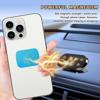 Magnetický držiak telefónu do auta, 360 ° nastaviteľný a otočný držiak telefónu do auta na palubnej