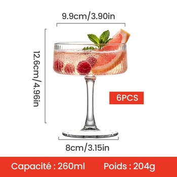 Poháre na Martiny 260 ml Tefrine 6 ks