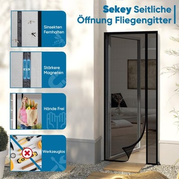 Sekey Moskytiéra na dvere proti škrabancom od mačiek, magnetická sieť proti hmyzu zo sklených vlákien