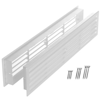 Větrací mřížka na dveře 450x92mm - Bílá větrací mřížka na…