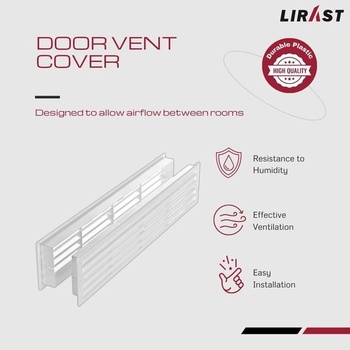 Větrací mřížka na dveře 450x92mm - Bílá větrací mřížka na dveře - Oboustranná dveřní mřížka se