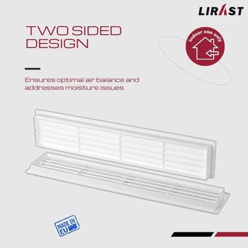 Vetracia mriežka na dvere 450x92mm - Biela vetracia mriežka na dvere - Obojstranná dverná mriežka sa