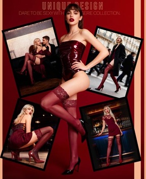 Dámske sexy sťahovacie pančuchy - Sexy krajkové sťahovacie pančuchy s protišmykovým silikónom, jedna