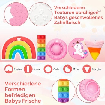 CLDY 5dielny senzorický žuvací náhrdelník, bez BPA, žuvací náhrdelník pre deti A 1321