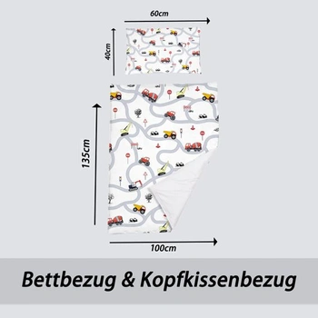 Dětské povlečení Auta 100x135 Chlapecké povlečení z mikrovlákna s motivem traktoru a dopravními