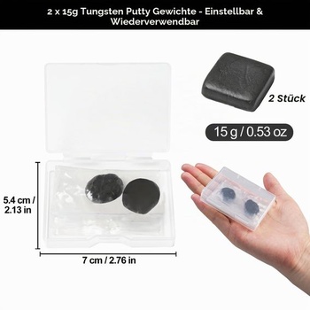 2x15g wolframový tmel pro lov kaprů