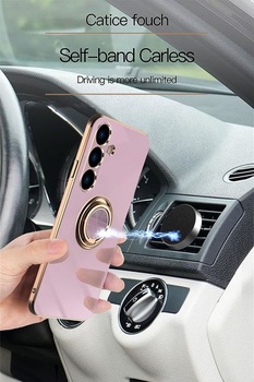 Štýlový kryt UPLAI pre Samsung Galaxy S25 FE, tenký nárazuvzdorný kryt s galvanicky pokovovaným