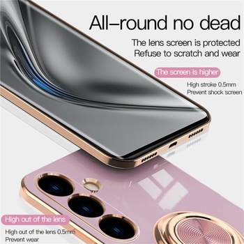Štýlový kryt UPLAI pre Samsung Galaxy S25 FE, tenký nárazuvzdorný kryt s galvanicky pokovovaným