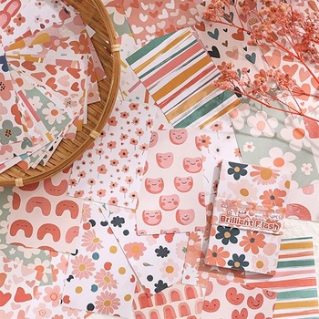 Sada 200 listov retro papiera na scrapbooking, 5,6 x 8,3 cm, vzorovaný remeselný papier,