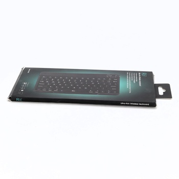 Bluetooth klávesnica Rii pre tablety, prenosná tenká klávesnica s nožnicovým mechanizmom, dobíjacia,
