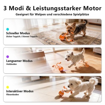 Interaktívna hračka pre psov, 3 režimy a výkonný motor, náhodný pohyb a hojdacie lano, automatický