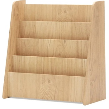 Detský drevený regál so 4 priehradkami, 57,5 ​​x 26,5 x 59 cm, prírodný