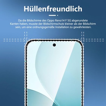 NOVINKA Ochranná fólie na displej pro OPPO Reno14 F 5G, tvrzené sklo, 6,57 palce, průhledná