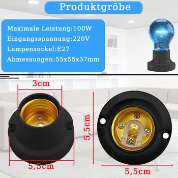 Balenie 4 ks objímok E27, univerzálne objímky, skrutkovacie pätice, objímky E27 pre žiarovky, objímky