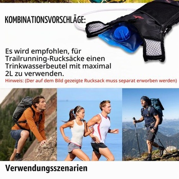 2l hydratačný vak, vak na vodu bez BPA, nepriepustný pitný vak s hadicou, vak na vodu s veľkou