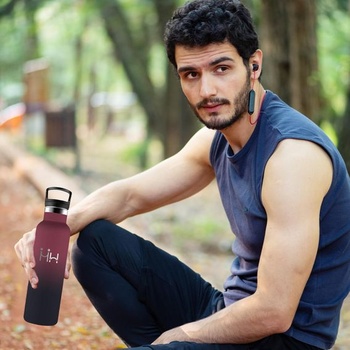 Nerezová láhev na vodu, 1 litr, bez BPA, termoska, dvoustěnná vakuová izolace, udrží nápoje studené