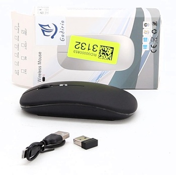 GADIRIA Dobíjacia 2,4 GHz Duálna Bluetooth Bezdrôtová Myš 1600 dpi - Tichá Herná Myš pre PC a