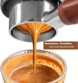 Držiak filtra Buithafu 51mm bez dna pre DeLonghi EC680/EC685/EC785/EC820/EC850/EC860, nerezová oceľ